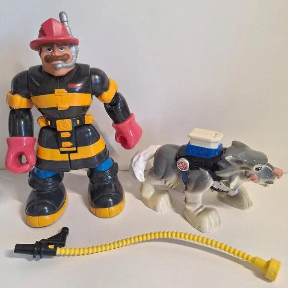 Rescue Heroes Figures Lot 1997-2004 Firefighter Police Wolf Trooper Bill Jake - Picture 6 of 10